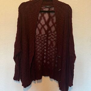 Like NEW Maroon Open Sweater Oversized - Comfortable Slouch Millau Jacket